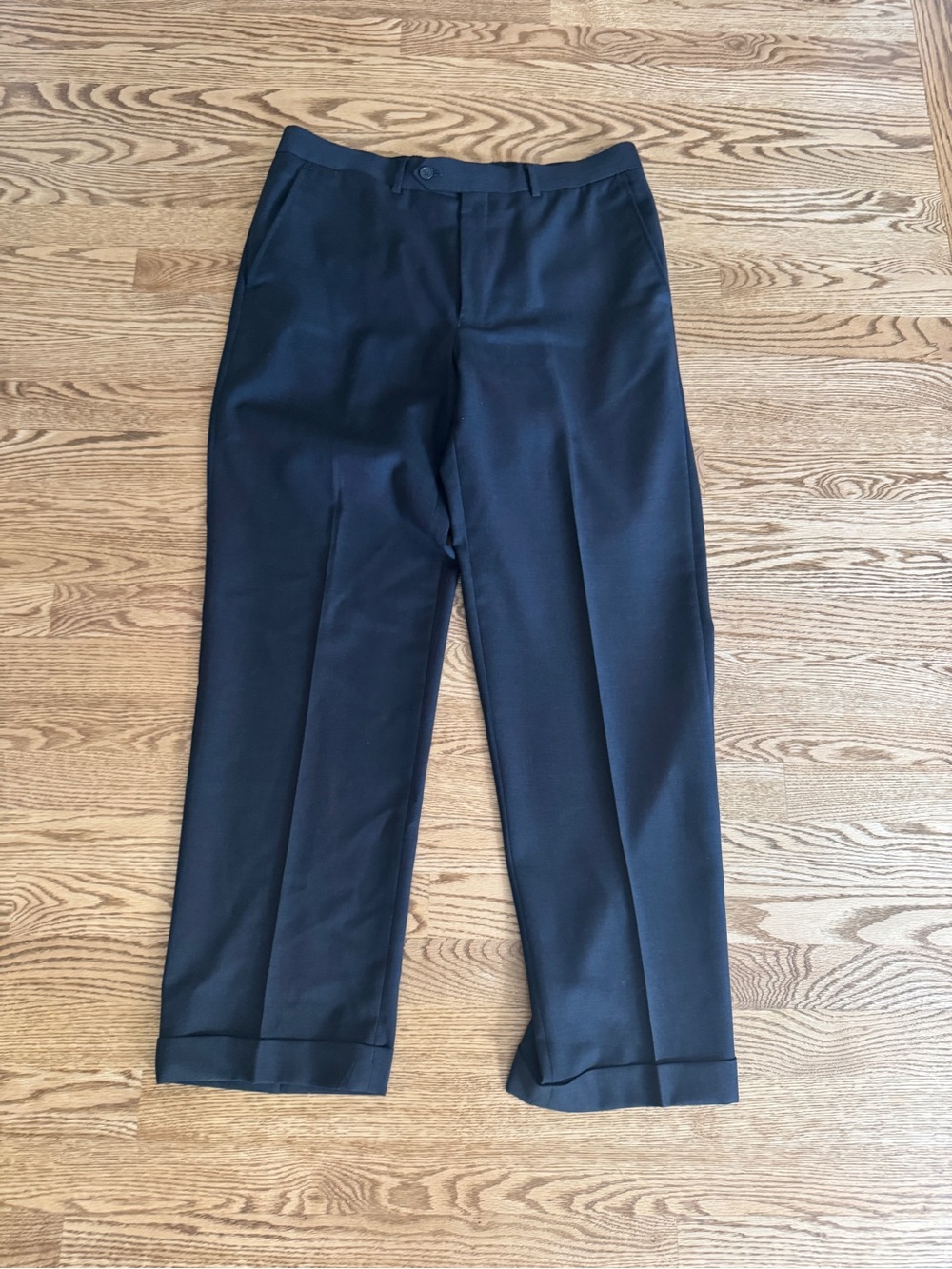 Men's Pronto Uomo Black Dress Pants - Classic Straight Fit. Size 33x30